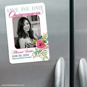 Dulce Quinceanera 3 Refrigerator Save The Date Magnets