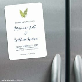 Fern 3 Refrigerator Save The Date Magnets