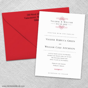 Fly Me To The Moon 3 Invitation And Color Envelope