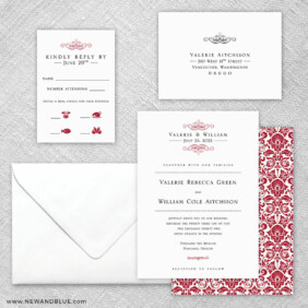 Fly Me To The Moon 5 Wedding Invitation And Rsvp Card