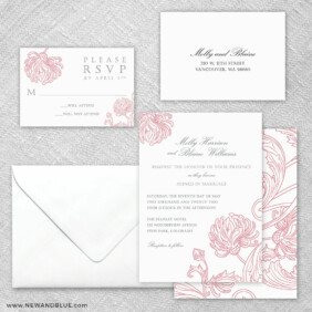 Gatsby 5 Wedding Invitation And Rsvp Card