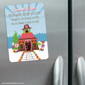 Gingerbread House 3 Refrigerator Save The Date Magnets1