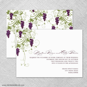 Grapevine 4 Invitation Shown With Back Printing