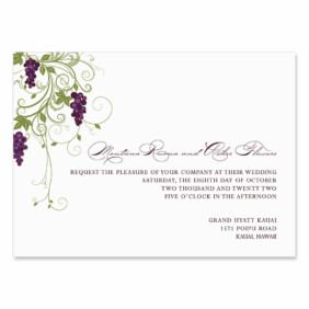 Grapevine Wedding Invitation
