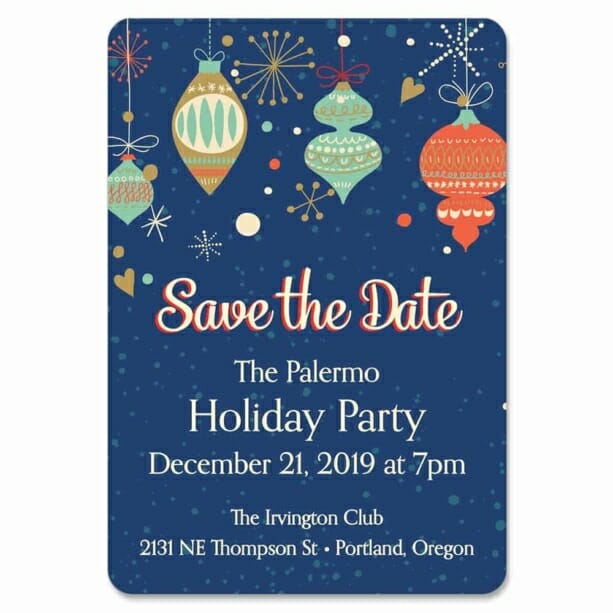 Holiday Merriment 1 Save The Date Magnets