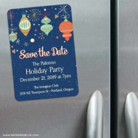 Holiday Merriment 3 Refrigerator Save The Date Magnets
