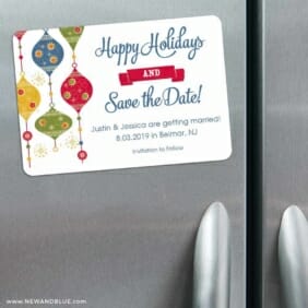 Jingle Bells 3 Refrigerator Save The Date Magnets