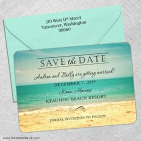 Kona 5 Save The Date With Optional Color Envelope