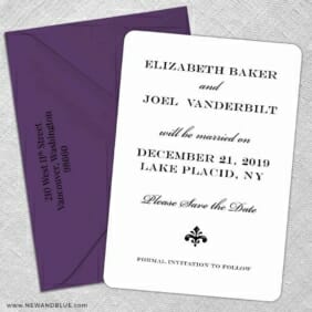 Lake Placid 5 Save The Date With Optional Color Envelope