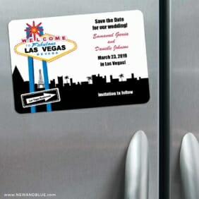 Las Vegas Skyline 3 Refrigerator Save The Date Magnets