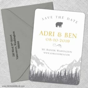 Livingston 5 Save The Date With Optional Color Envelope