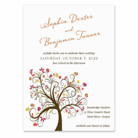 Lovely Leaves Wedding Invitation