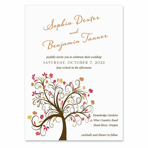 Lovely Leaves Wedding Invitation