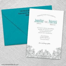 Lucca 3 Invitation And Color Envelope