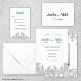 Lucca 5 Wedding Invitation And Rsvp Card