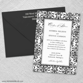 Milan 3 Invitation And Color Envelope