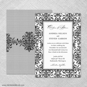 Milan 4 Invitation Shown With Back Printing