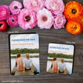 Mirror Lake 2 Save The Date Magnet Classic And Petite Size