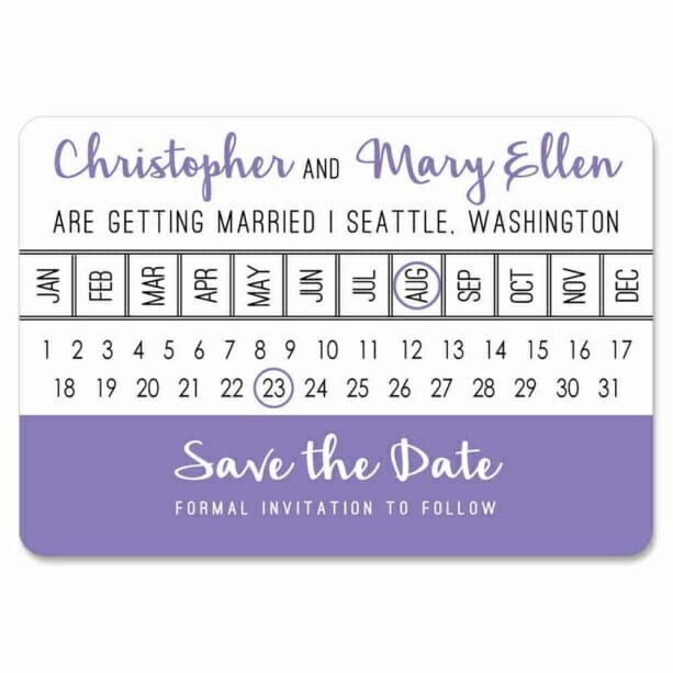 Modern Calendar 1 Save The Date Magnets