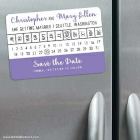 Modern Calendar 3 Refrigerator Save The Date Magnets