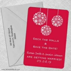 Noel 5 Save The Date With Optional Color Envelope