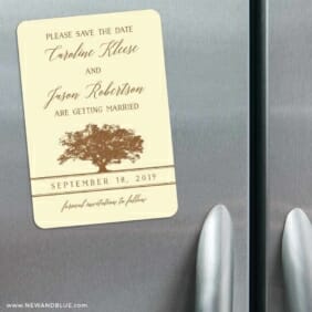 Oak Tree 3 Refrigerator Save The Date Magnets
