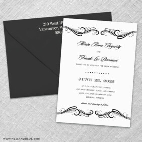 Paris 3 Invitation And Color Envelope
