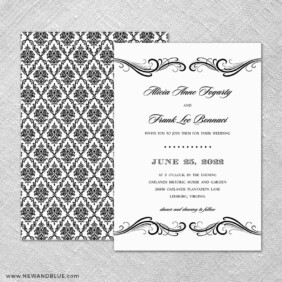 Paris 4 Invitation Shown With Back Printing