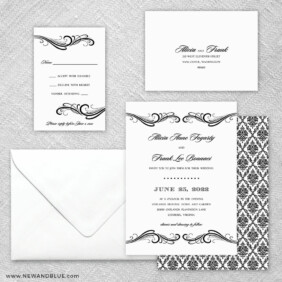 Paris 5 Wedding Invitation And Rsvp Card