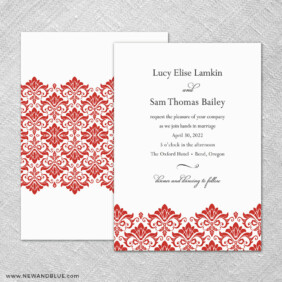 Portland 4 Invitation Shown With Back Printing