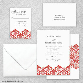 Portland 5 Wedding Invitation And Rsvp Card