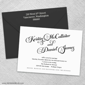Romance 3 Invitation And Color Envelope