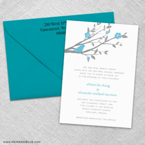 Songbird 3 Invitation And Color Envelope