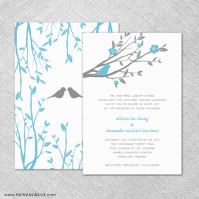 Songbird 4 Invitation Shown With Back Printing