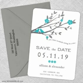 Songbird 5 Save The Date With Optional Color Envelope