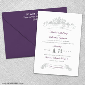 Sonnet 3 Invitation And Color Envelope