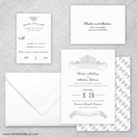 Sonnet 5 Wedding Invitation And Rsvp Card