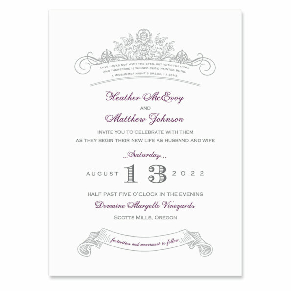 Sonnet Wedding Invitation