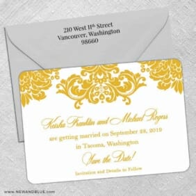 Sonoma 5 Save The Date With Optional Color Envelope