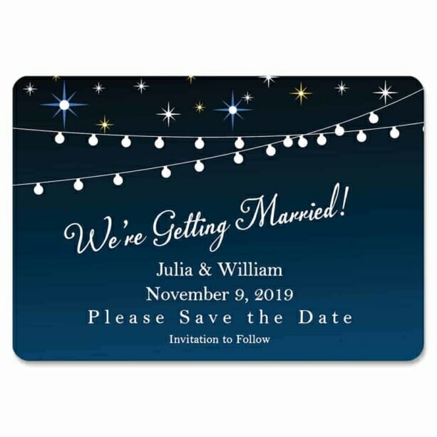 String Of Lights 1 Save The Date Magnets