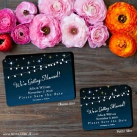 String Of Lights 2 Save The Date Magnet Classic And Petite Size