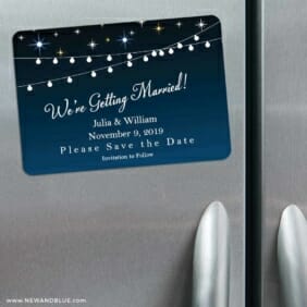 String Of Lights 3 Refrigerator Save The Date Magnets