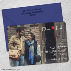 Sydney 5 Save The Date With Optional Color Envelope