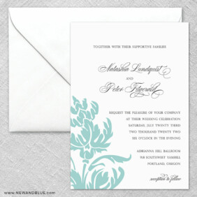 Thistle 2 Invitation And Envelope