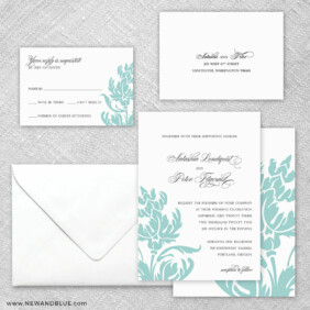 Thistle 5 Wedding Invitation And Rsvp Card