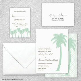 Tropical Breeze 5 Wedding Invitation And Rsvp Card
