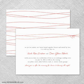 Tying The Knot 4 Invitation Shown With Back Printing