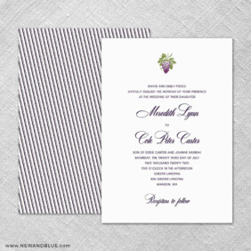 Veneto 4 Invitation Shown With Back Printing